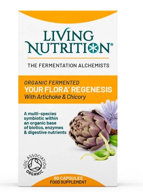 Living Nutrition Your Flora Regenesis fermentovaná synbiotika s artyčokem a čekankou